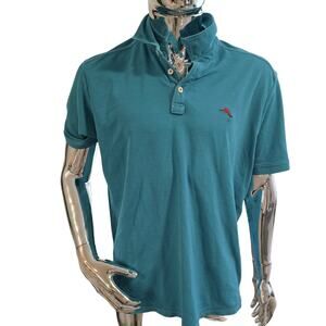 Tommy Bahama Pale Aqua Green Polo Shirt sz XL